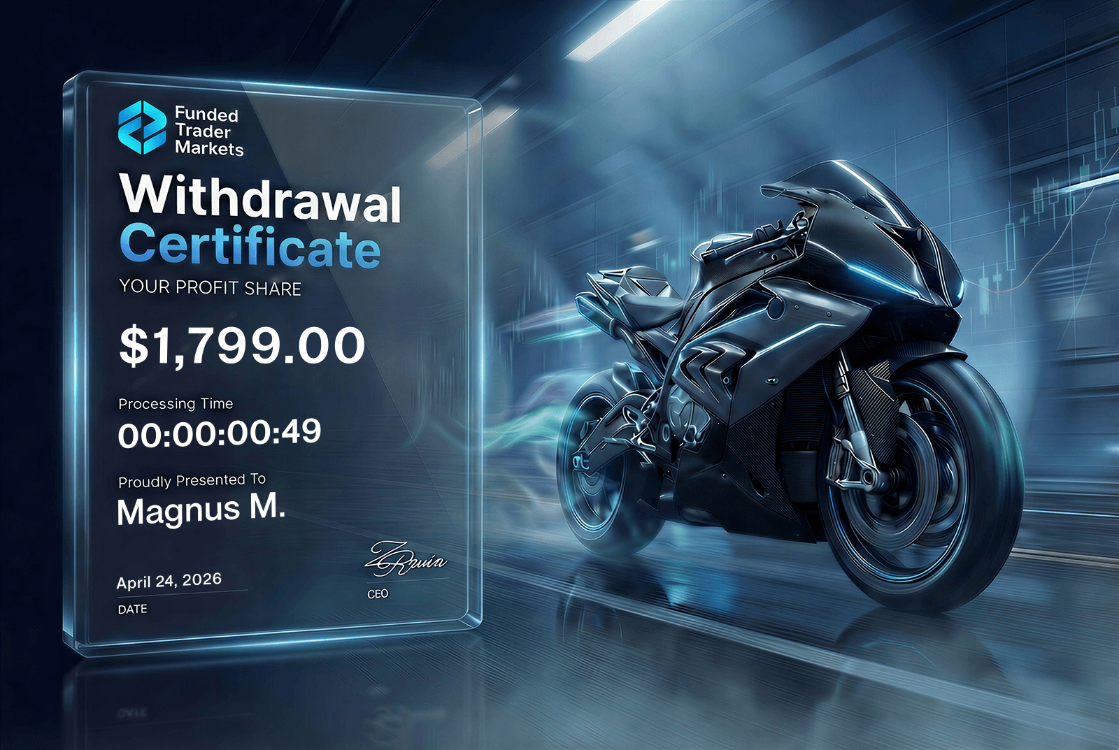 Magnus M. $1,799 withdrawal certificate