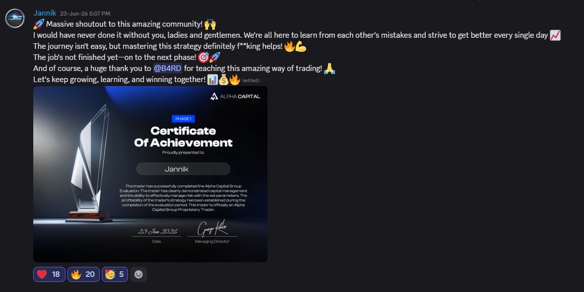 Jannik's community shoutout and funding certificate